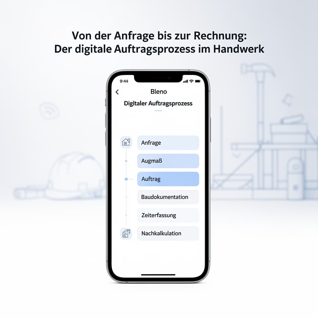 Titelbild: Von der Anfrage bis zur Rechnung: Der digitale Auftragsprozess im Handwerk
