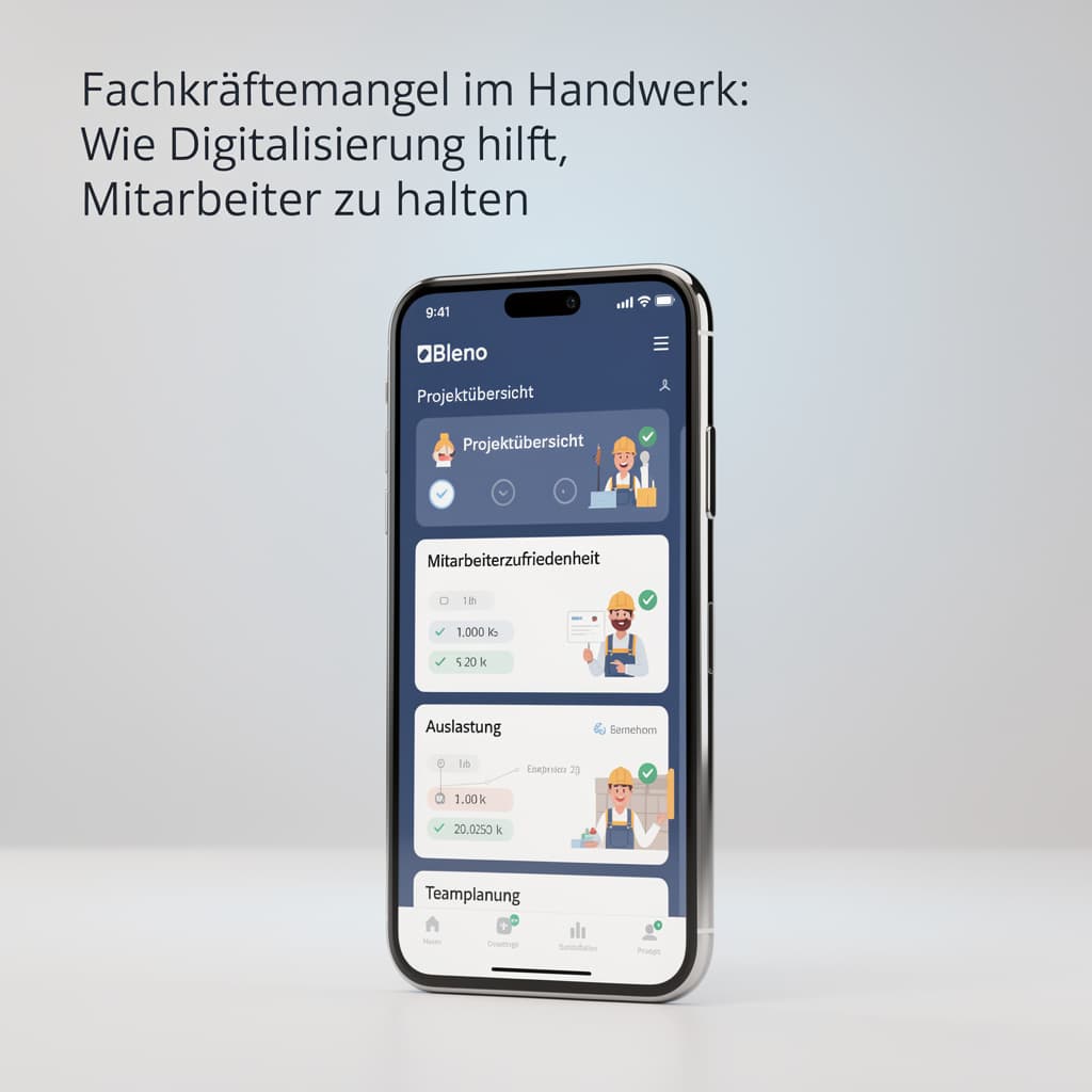 Titelbild: Fachkräftemangel im Handwerk: Wie Digitalisierung hilft, Mitarbeiter zu halten