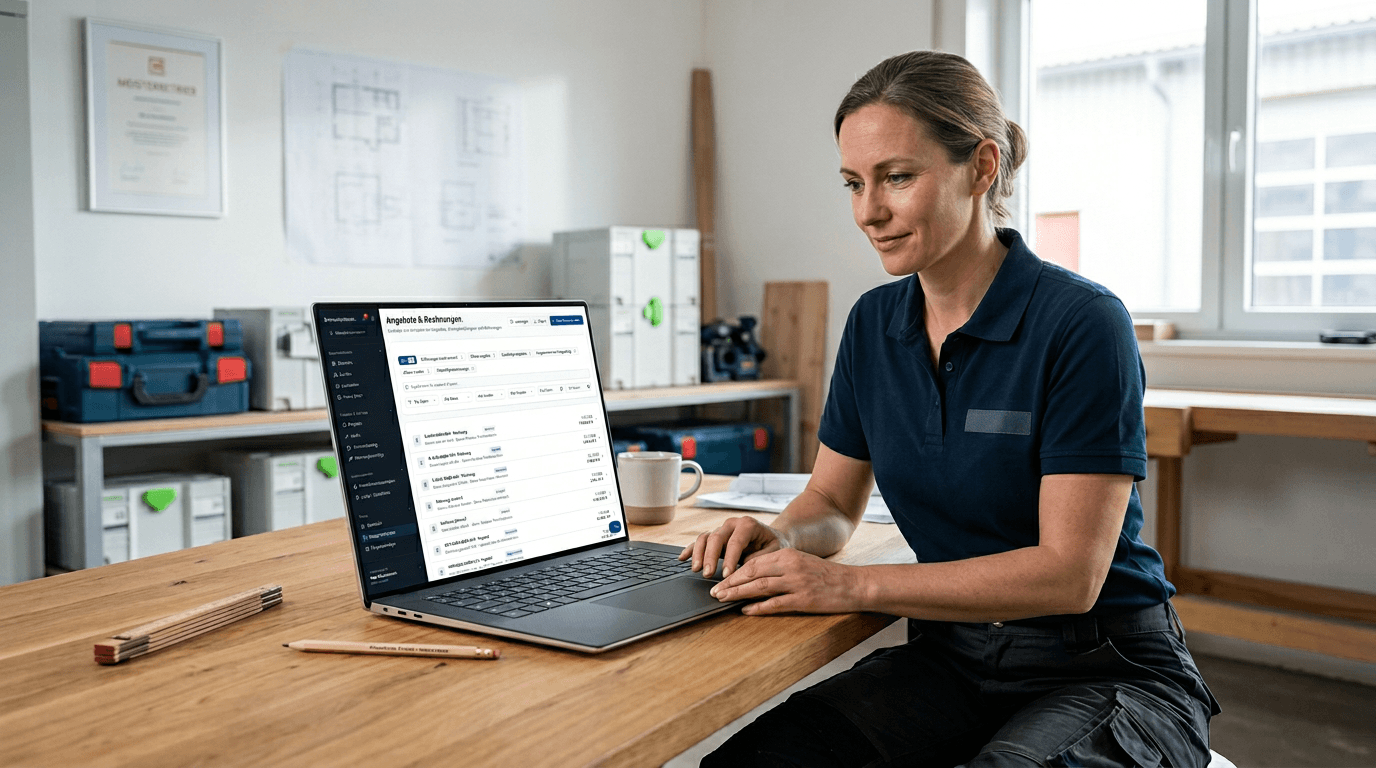 Titelbild: Handwerkersoftware – warum alles in einem Tool sich auszahlt