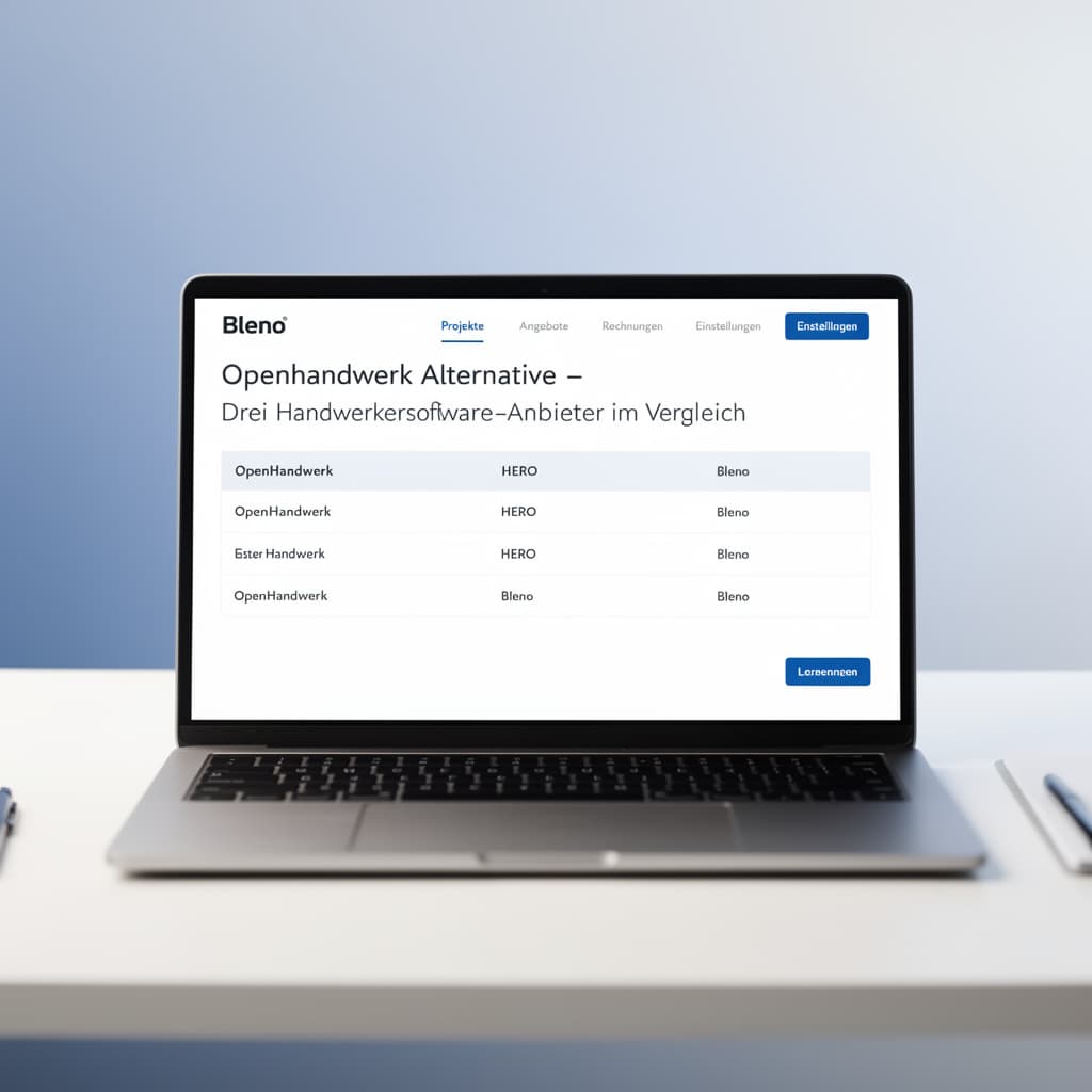 Titelbild: Openhandwerk Alternative – Drei Handwerkersoftware-Anbieter im Vergleich
