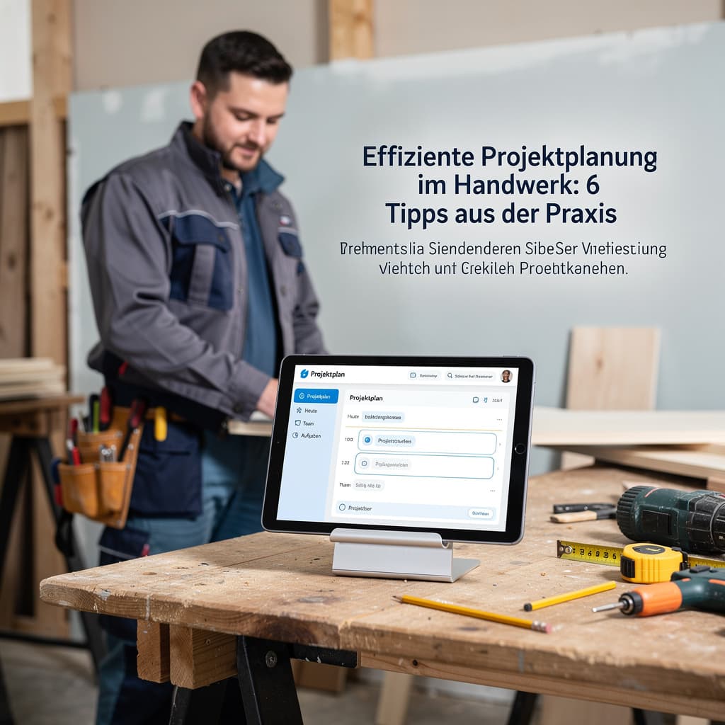 Titelbild: Effiziente Projektplanung im Handwerk: 6 Tipps aus der Praxis