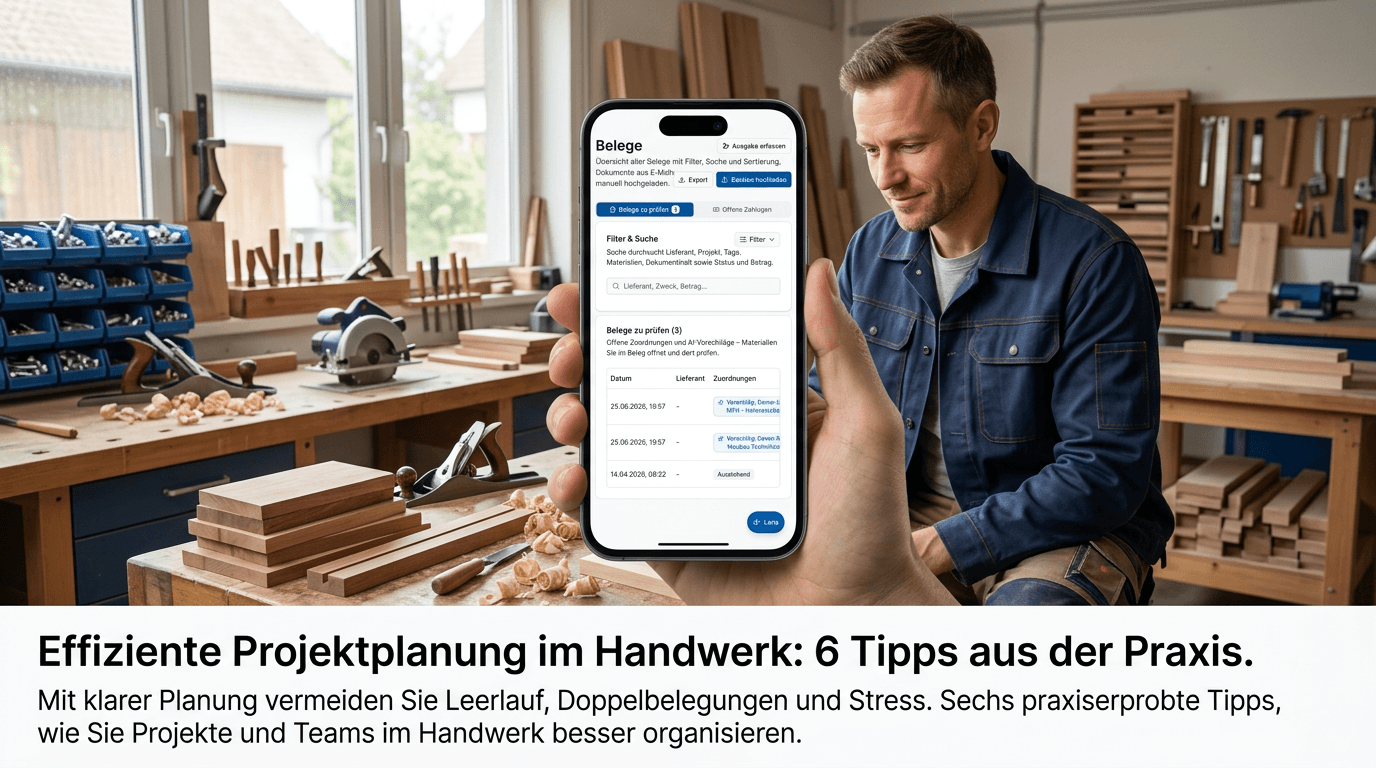 Titelbild: Effiziente Projektplanung im Handwerk: 6 Tipps aus der Praxis