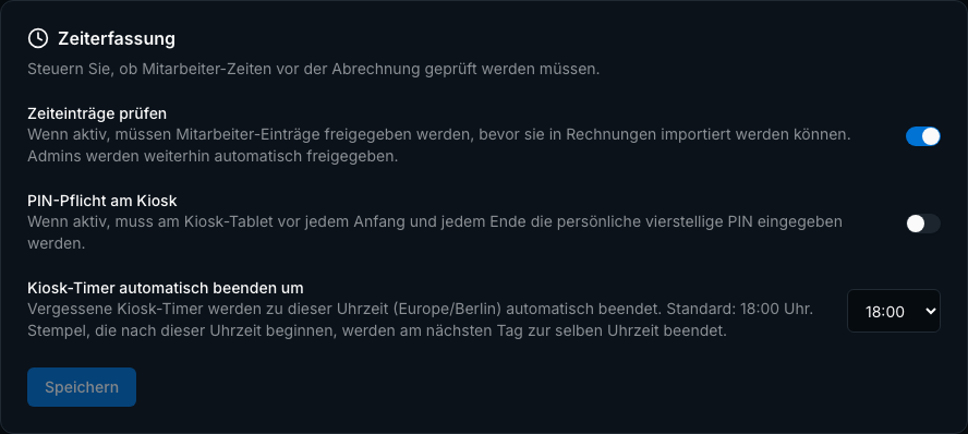 Stempeluhr fürs Tablet in Bleno: Kein Stempeln für Kollegen