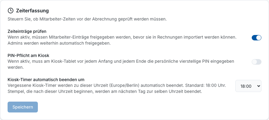 Stempeluhr fürs Tablet in Bleno: Kein Stempeln für Kollegen